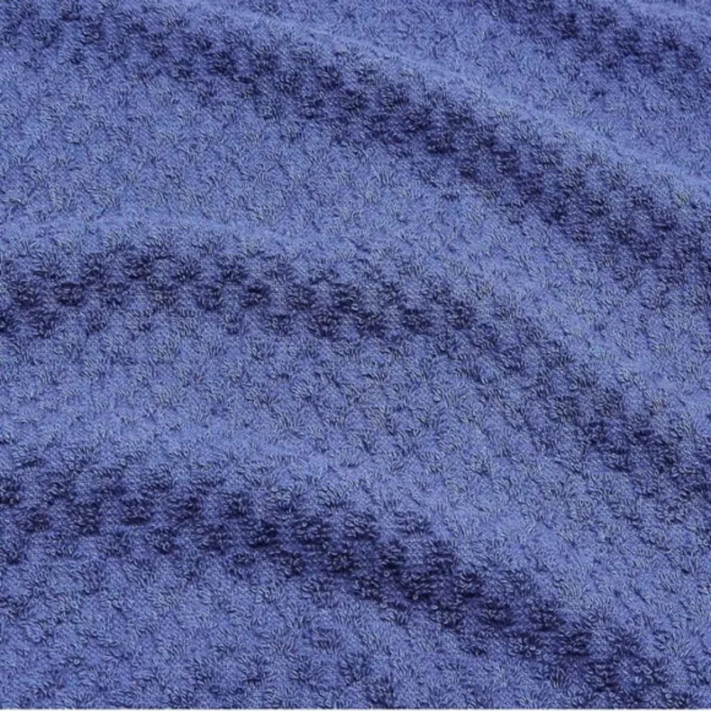 100% Cotton Terry Popcorn Texture Dish Cloths-Navy, 8 Count
